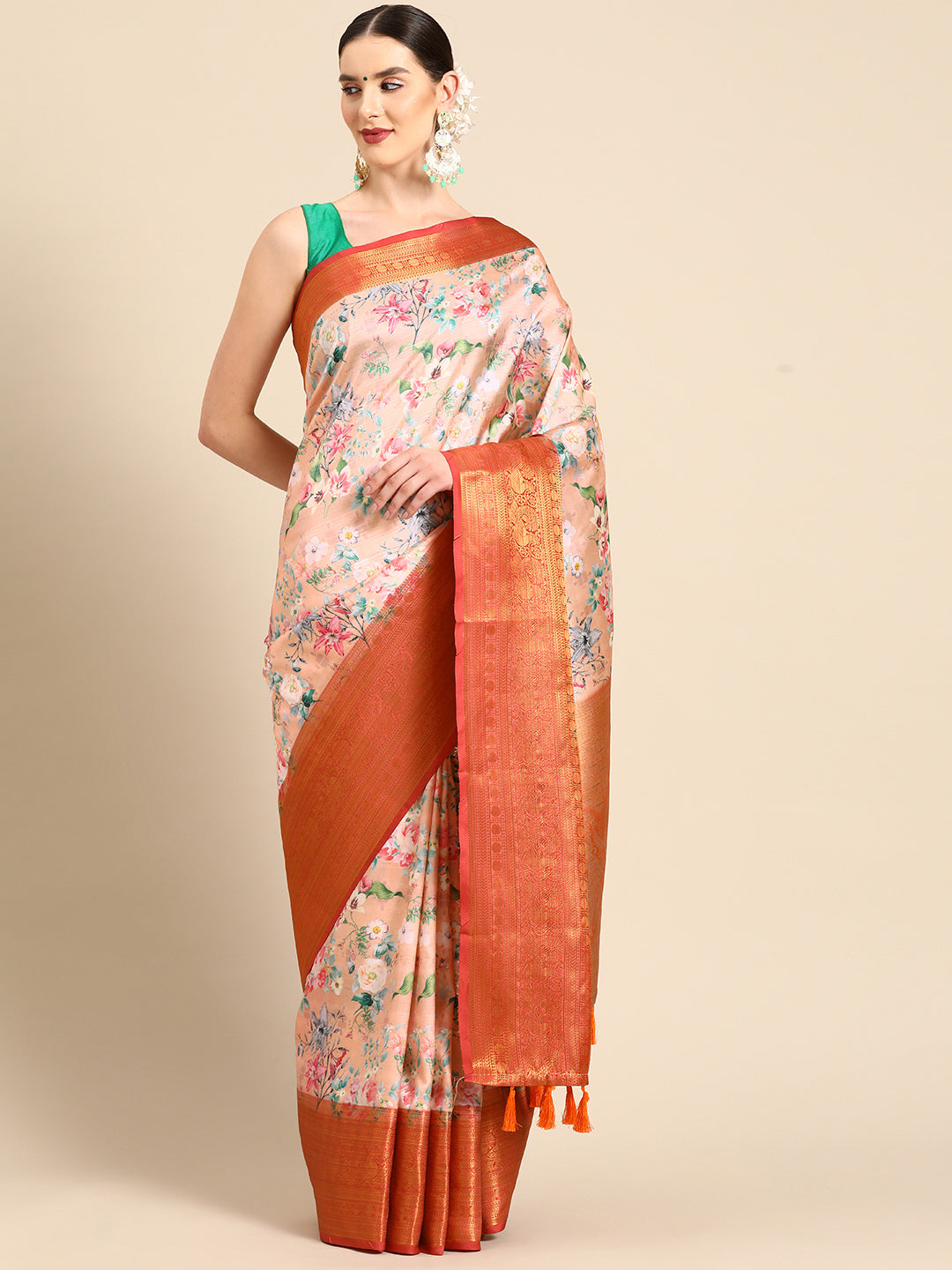 Art Silk Digital Print Saree