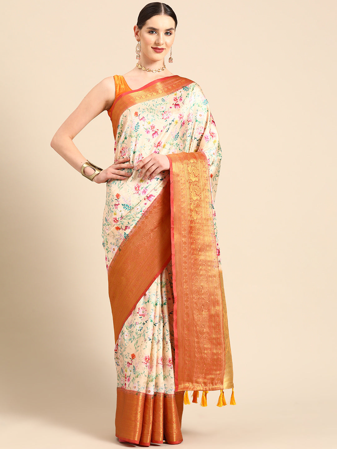 Art Silk Digital Print Saree