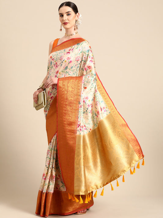 Art Silk Digital Print Saree