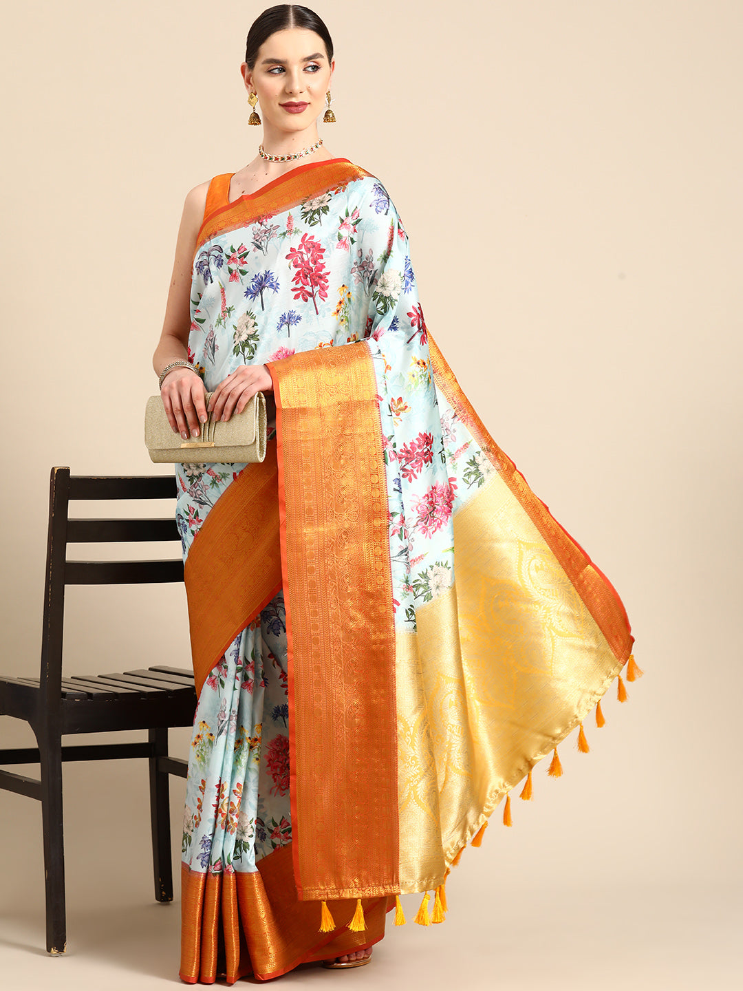 Art Silk Digital Print Saree