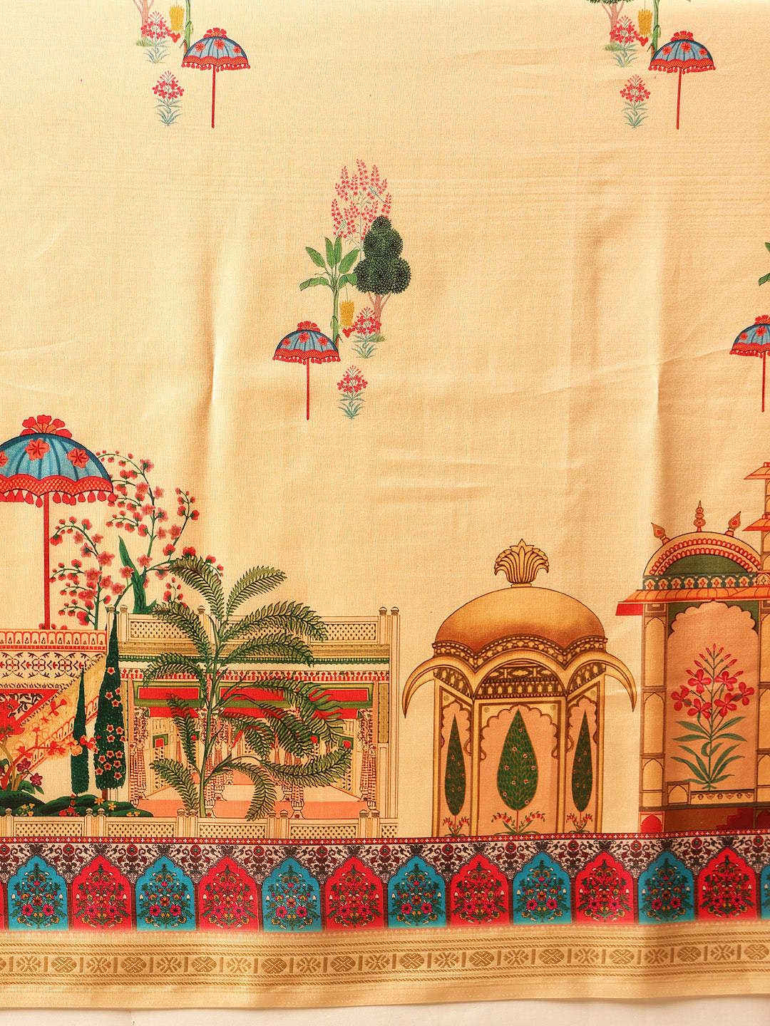 Royal Rajwadi Digital Print Saree with Traditional Maharani Look