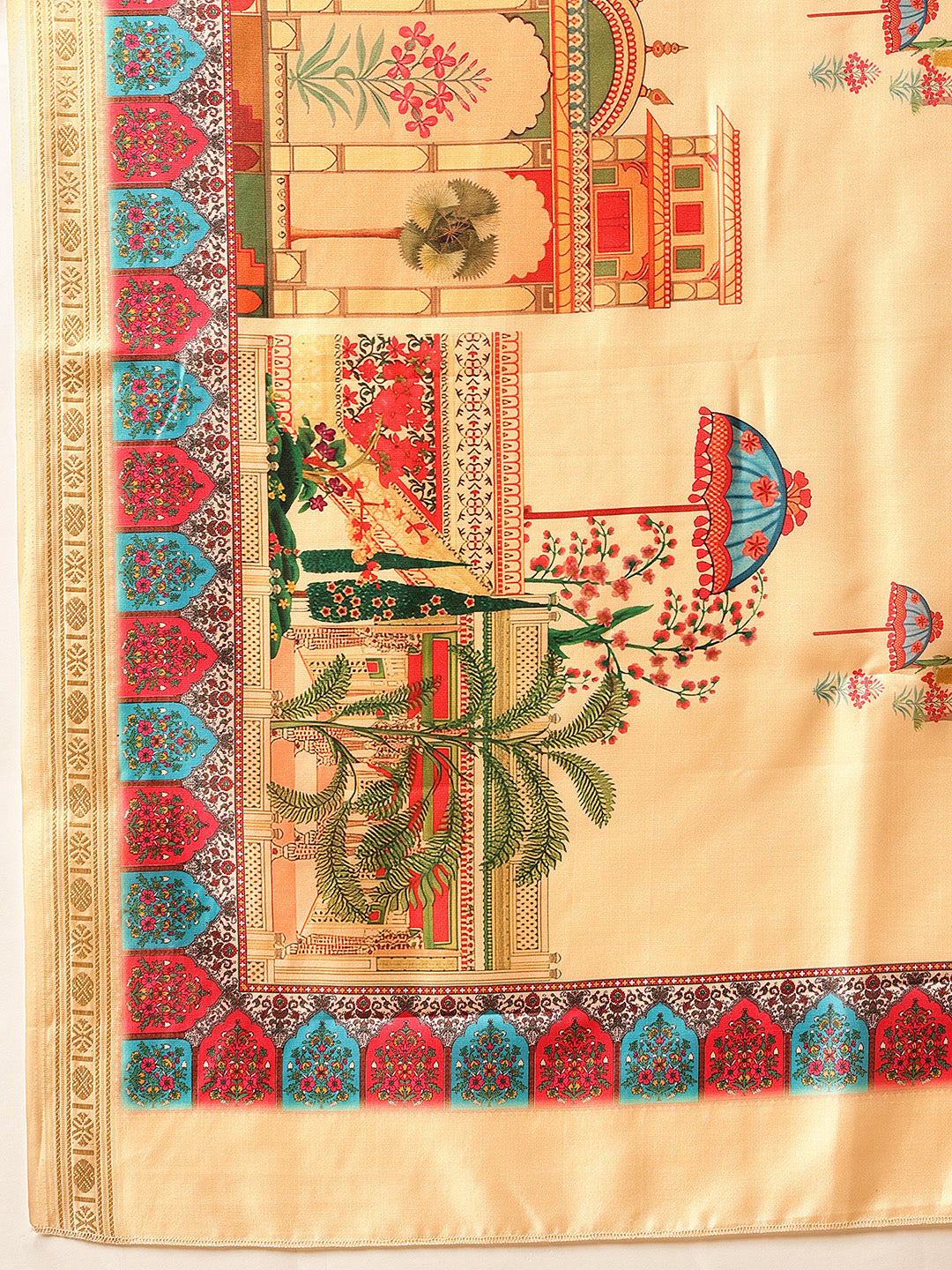 Royal Rajwadi Digital Print Saree with Traditional Maharani Look