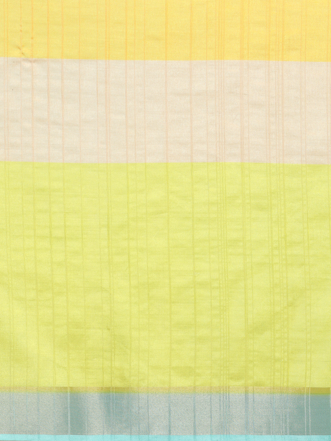 Color Blocked Zari Border Printed Silk Saree