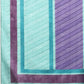 Blocky Stripes Soft Silk Zari Border Printed Saree