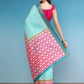 Chevron Striped Digital Printed Colorblocked Saree