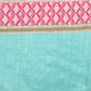 Chevron Striped Digital Printed Colorblocked Saree