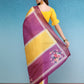 Color Blocked Zari Border Printed Silk Saree