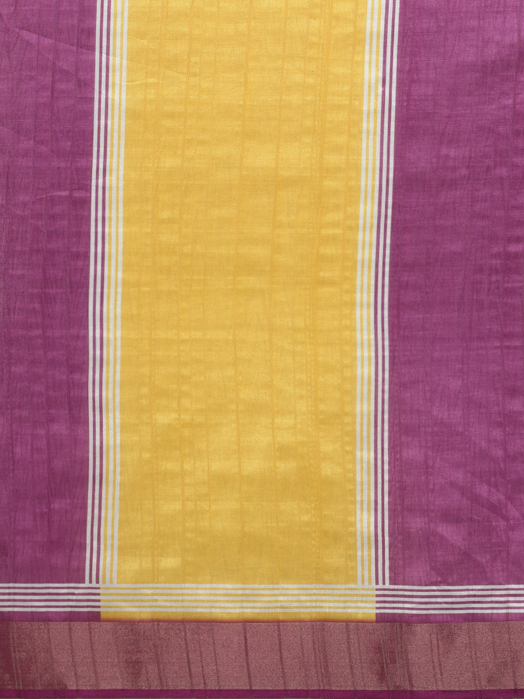 Color Blocked Zari Border Printed Silk Saree
