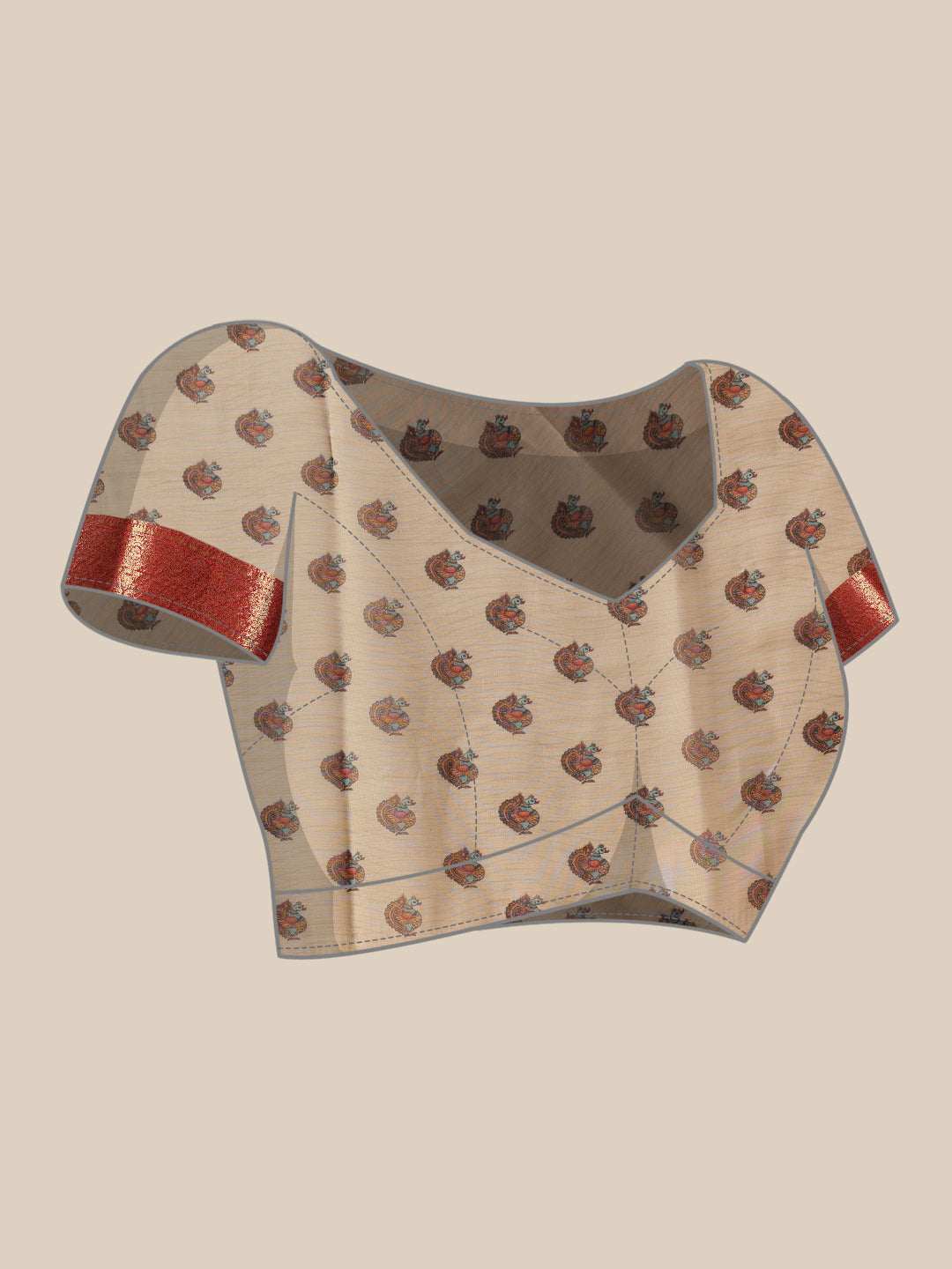 Kalamkari Digital Printed Georgette Saree With Rich Pallu