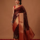 Kalamkari Digital Printed Georgette Saree With Rich Pallu