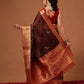 Kalamkari Digital Printed Georgette Saree With Rich Pallu