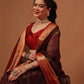 Kalamkari Digital Printed Georgette Saree With Rich Pallu
