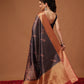 Banarasi Soft Crush Tissue Zari Digital Printed Pichwai Saree With Rich Pallu