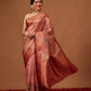 Banarasi Soft Crush Tissue Zari Digital Printed Pichwai Saree With Rich Pallu