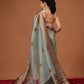 Banarasi Soft Crush Tissue Zari Digital Printed Pichwai Saree With Rich Pallu