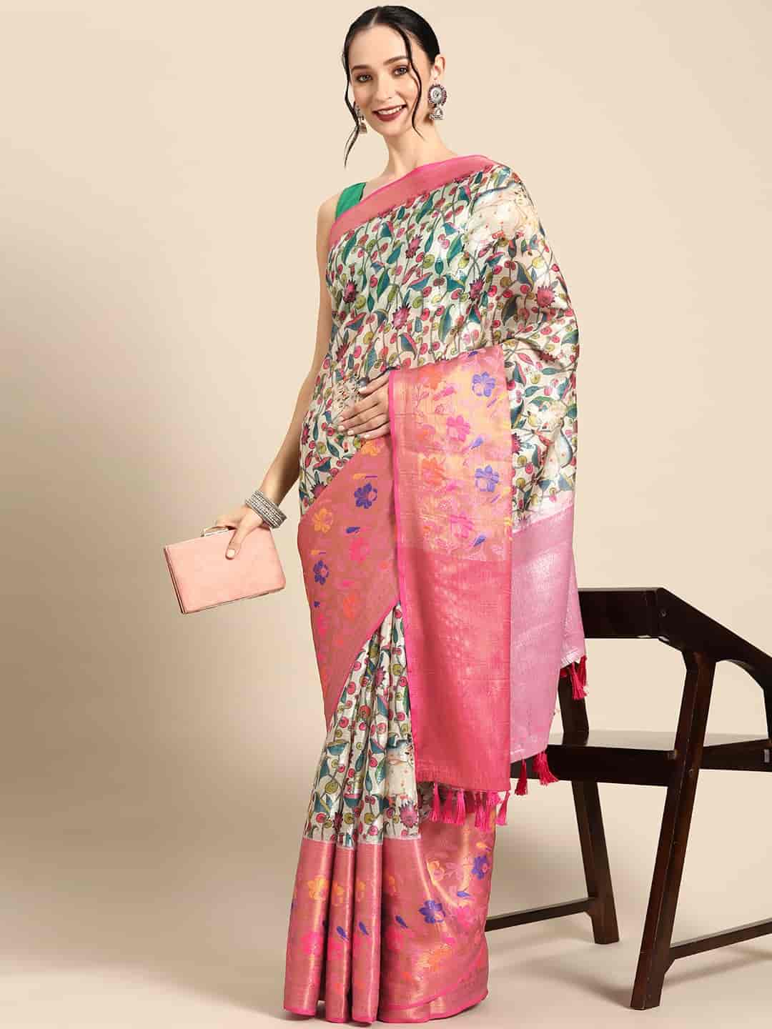 Kanjeewaram Silk Woven With Digital Printed Saree