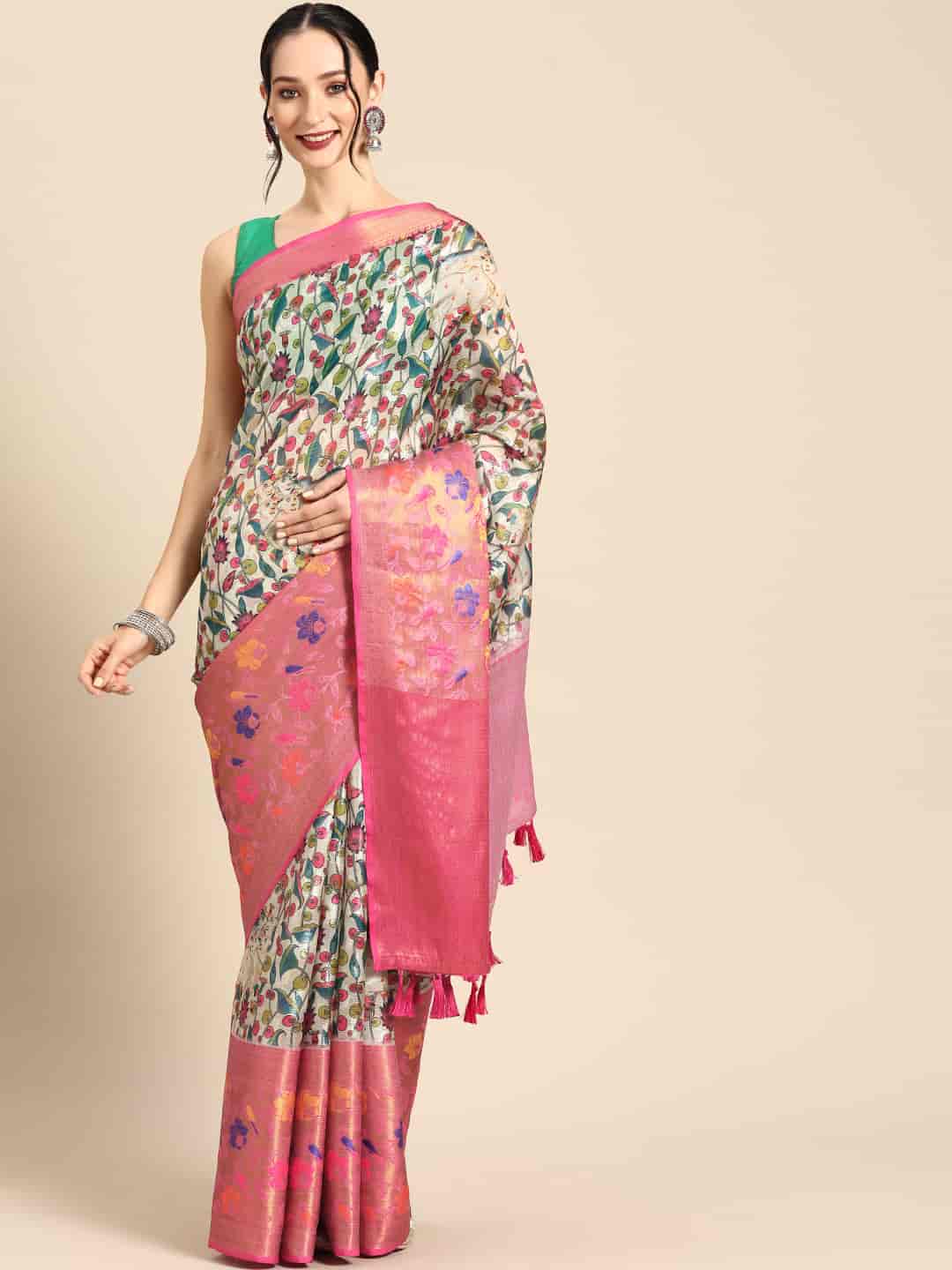 Kanjeewaram Silk Woven With Digital Printed Saree