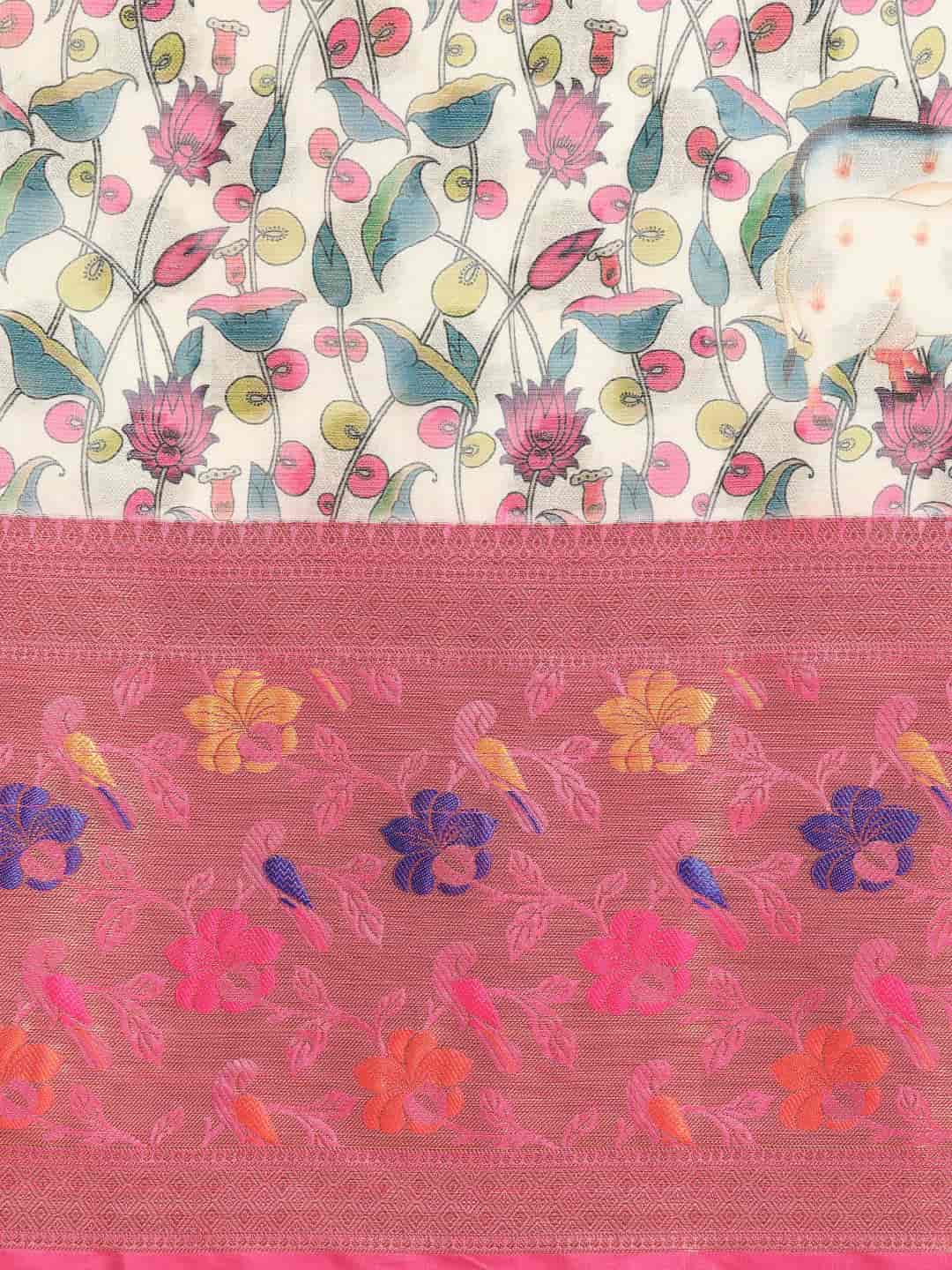 Kanjeewaram Silk Woven With Digital Printed Saree