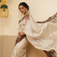 Women's Soft Muga Silk Solid Saree With Printed Border & Unstitched Blouse Piece