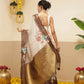 Women's Soft Muga Silk Solid Saree With Printed Border & Unstitched Blouse Piece