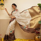 Women's Soft Muga Silk Solid Saree With Printed Border & Unstitched Blouse Piece