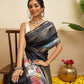 Women's Soft Muga Silk Solid Saree With Printed Border & Unstitched Blouse Piece