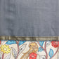 Women's Soft Muga Silk Solid Saree With Printed Border & Unstitched Blouse Piece