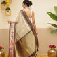 Women's Soft Muga Silk Solid Saree With Printed Border & Unstitched Blouse Piece