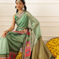 Women's Soft Muga Silk Solid Saree With Printed Border & Unstitched Blouse Piece