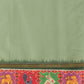 Women's Soft Muga Silk Solid Saree With Printed Border & Unstitched Blouse Piece