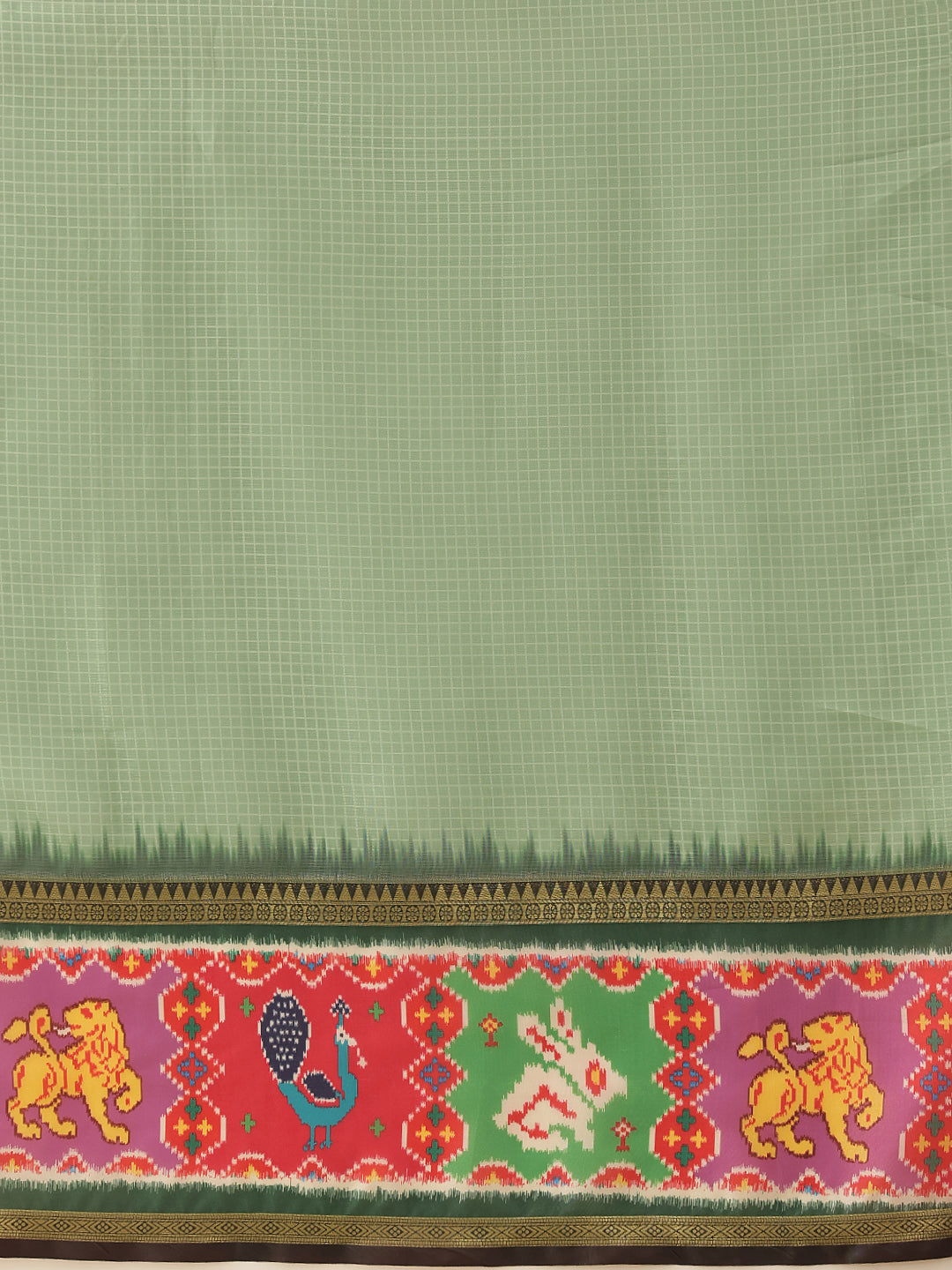 Women's Soft Muga Silk Solid Saree With Printed Border & Unstitched Blouse Piece