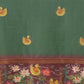 Women's Soft Muga Silk Solid Saree With Printed Border & Unstitched Blouse Piece