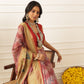Women's Soft Muga Silk Solid Saree With Printed Border & Unstitched Blouse Piece