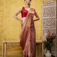 Tusser Soft Silk Digital Print Zari Woven Saree