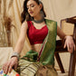 Tusser Soft Silk Digital Print Zari Woven Saree