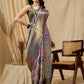 Tusser Soft Silk Digital Print Zari Woven Saree