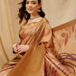 Tusser Soft Silk Digital Print Zari Woven Saree