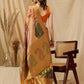 Tusser Soft Silk Digital Print Zari Woven Saree