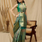 Tusser Soft Silk Digital Print Zari Woven Saree