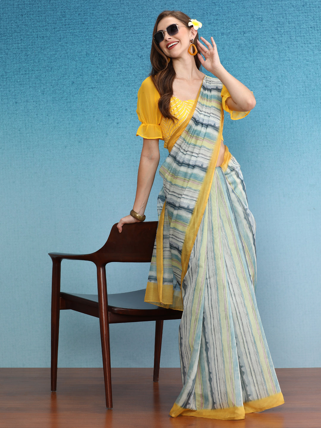 Chanderi Cotton Digital Printed Saree