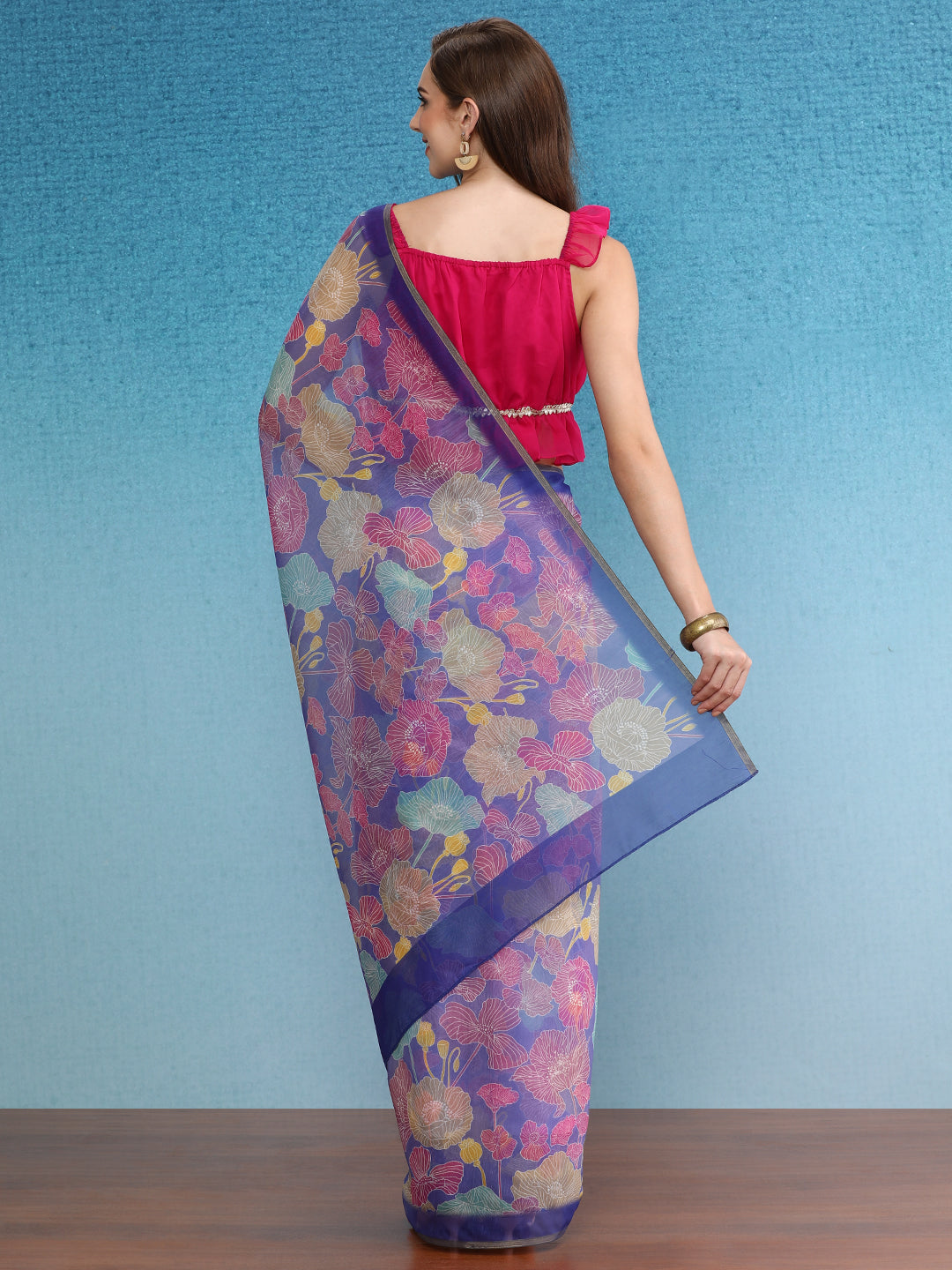 Chanderi Cotton Digital Printed Saree