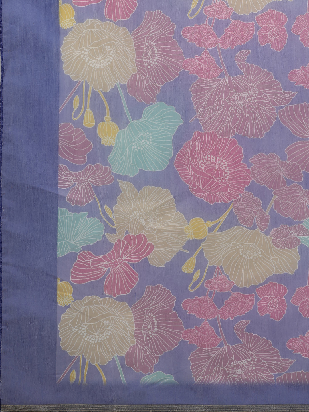 Chanderi Cotton Digital Printed Saree