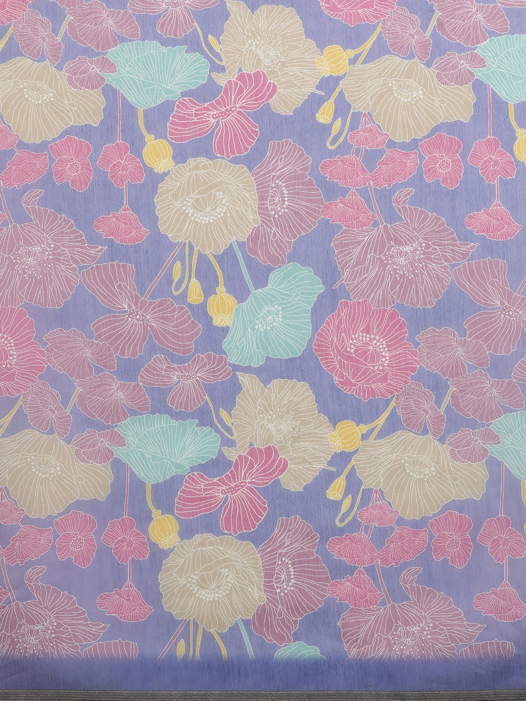 Chanderi Cotton Digital Printed Saree