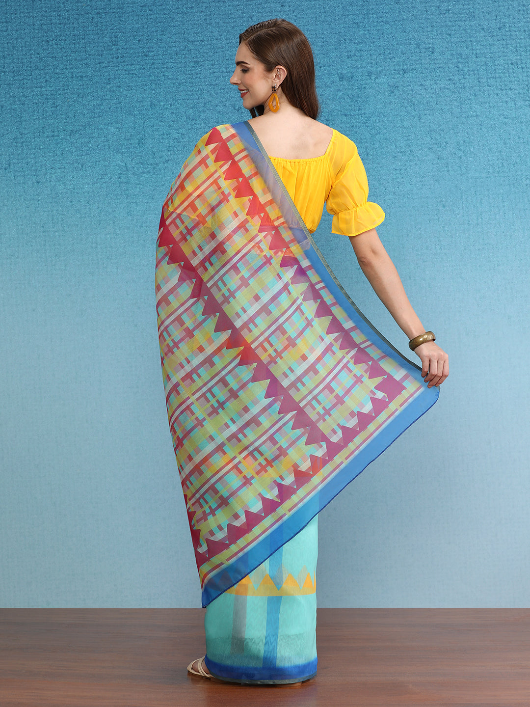 Chanderi Cotton Digital Printed Saree