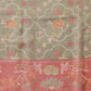 Natural Tone Crush Tissue Saree with Minimal Border