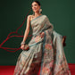 Soft Crush Tissue Saree with Airy Drape