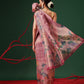 Natural Tone Crush Tissue Saree with Minimal Border
