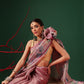 Natural Tone Crush Tissue Saree with Minimal Border