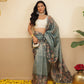 Digital Printed Lightweigth Crush Tissue Silk Saree With Unstitched Blouse Piece