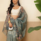 Digital Printed Lightweigth Crush Tissue Silk Saree With Unstitched Blouse Piece